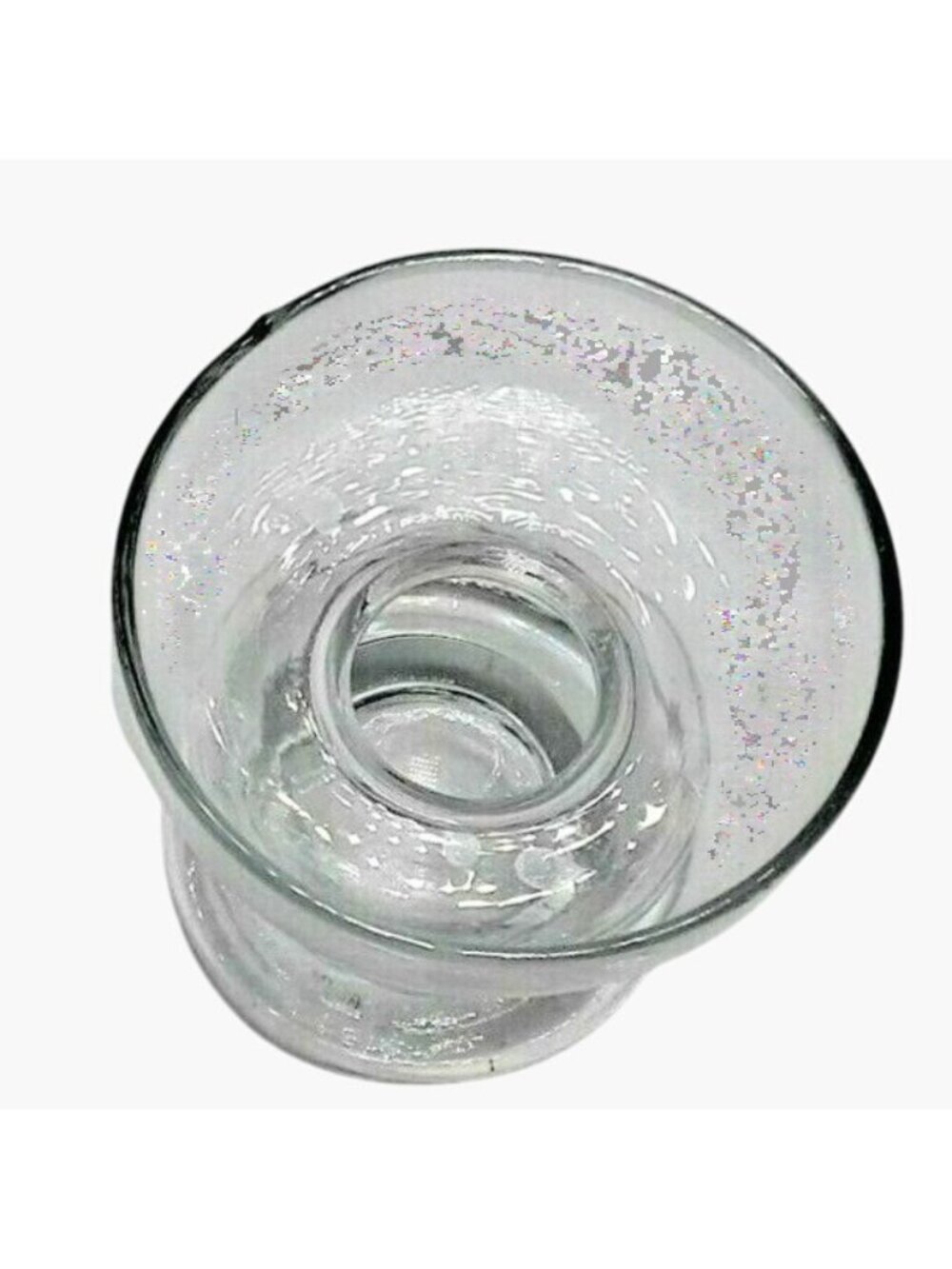 clear glass candle holder Taper Pillar Vase Candlestick 2 inch - Picture 4 of 4